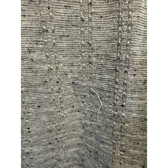Zealous Light Grey Open-Front Knit Cardigan Size LP - Picture 4 of 4